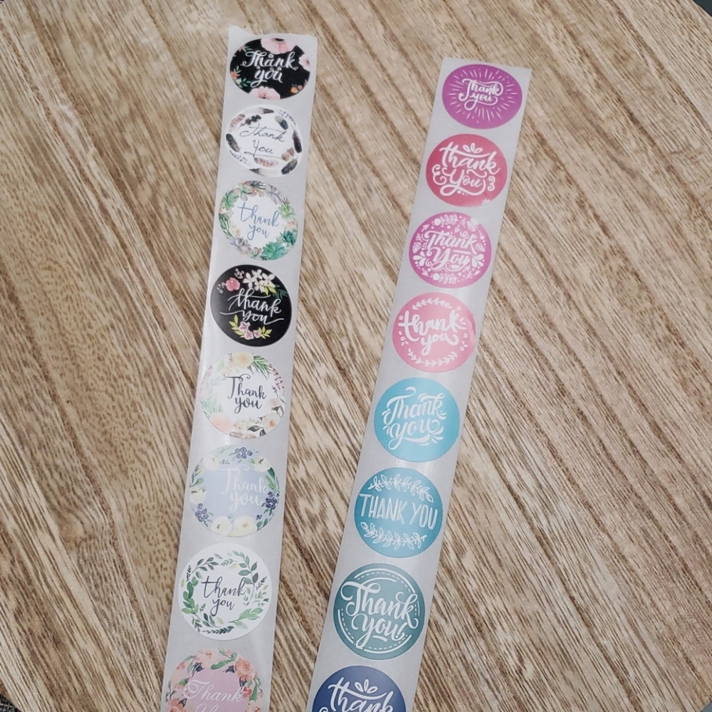 Free thank you sticker  with purchase